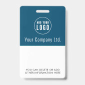 Personalised Corporate Employee ID Badge Blue (Dos)