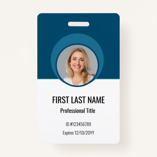 Personalised Corporate Employee ID Badge Blue (Devant)