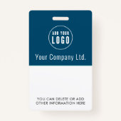 Personalised Corporate Employee ID Badge Blue (Dos)