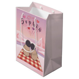 Personalised Cute Penguin Valentine Picnic Medium Cadeauzakje