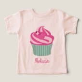 Personalised Cute Pink Cupcake  (Design Recto)