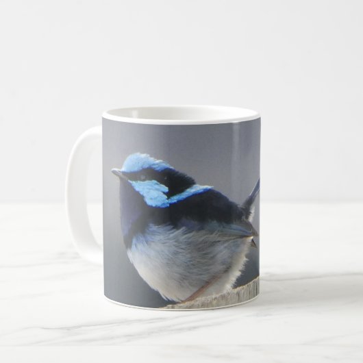 Personalised Cute Superb Fairywren Coffee Mug Koffiemok (Voorkant links)
