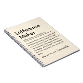 Personalised Difference Maker Definition Notitieboek (Rechterzijde)