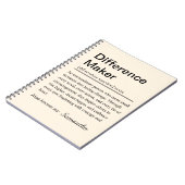Personalised Difference Maker Definition Notitieboek (Linkerzijde)