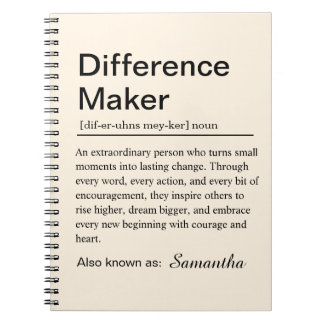 Personalised Difference Maker Definition Notitieboek