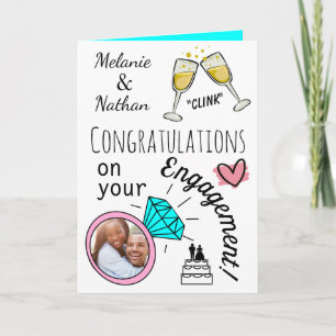 Personalised Engagement Congratulations Photo Card Kaart