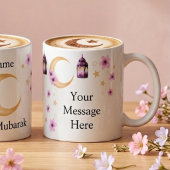 Personalised Flowers Eid Mubarak Ceramic Mug