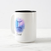 Personalised Gemini Mug Gift for Birthday, Star  (Devant gauche)