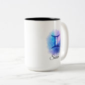 Personalised Gemini Mug Gift for Birthday, Star  (Devant droit)