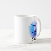 Personalised Gemini Mug Gift for Birthday, Star  (Devant droit)