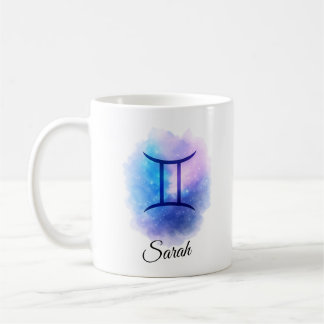 Personalised Gemini Mug Gift for Birthday, Star  Koffiemok