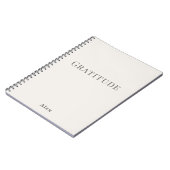 Personalised Gratitude – Minimal Typography Notitieboek (Linkerzijde)