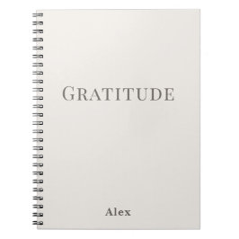 Personalised Gratitude – Minimal Typography Notitieboek