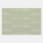 Personalised Green Eucalyptus Wedding  Inpakpapier Vel (Voorkant 3)