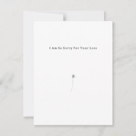 Personalised Grief Mourning Sorry For Your Loss. Briefkaart