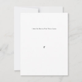 Personalised Grief Mourning Sorry For Your Loss. Briefkaart