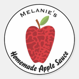 Personalised Homemade Apple Sauce Ronde Sticker