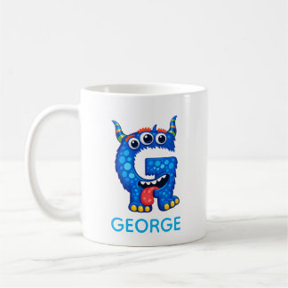 Personalised Kids Funny Monstrers Mug, Kids gifts  Koffiemok