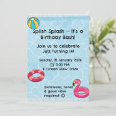 Personalised Kids Pool Party Invitation | Summer (Debout devant)