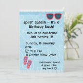 Personalised Kids Pool Party Invitation | Summer (Debout devant)