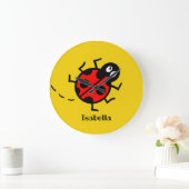 Personalised Ladybird Pattern Wall Clock Grote Klok (Huis)