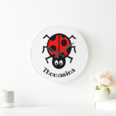 Personalised Ladybird Pattern Wall Clock Grote Klok (Huis)