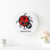 Personalised Ladybird Pattern Wall Clock Grote Klok (Huis)