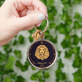 Personalised Leo Zodiac Keychain with Birth Date (Hand)