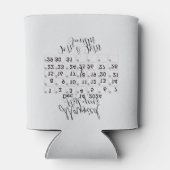 Personalised Married Calendar Date Ceramic  Blikjeskoeler (Achterkant)