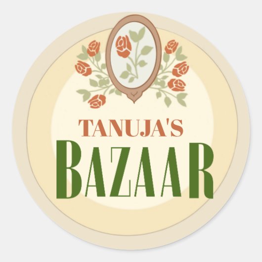 Personalised Mendhi Stickers |Henna Night Stickers (Voorkant)