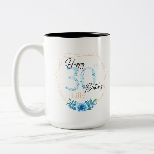 Personalised Mug Birthday Gift for Her With name  (Gauche)