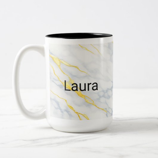 Personalised Mug Gold Veining Effect Custom Mug  (Gauche)