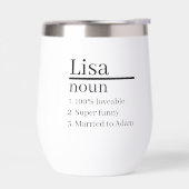 Personalised Name Definition mug Travel Cup (Gauche)