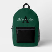 Personalised Name Initial Backpack for kids Bedrukte Rugzak (Voorkant)