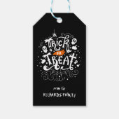 Personalised Name Trick or Treat Halloween Cadeaulabel (Voorkant)