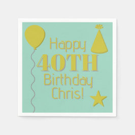 personalised napkins servet