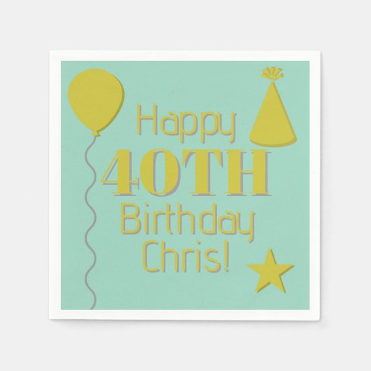 personalised napkins servet (Voorkant)