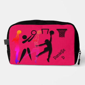 Personalised Netball Theme Toiletry Bag Toilettasje