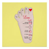 Personalised New Baby Gift Birth Stats Details Pos Perfect Poster (Voorkant)