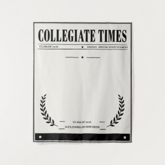 Personalised Newspaper Graduation 2026 Wandkleed