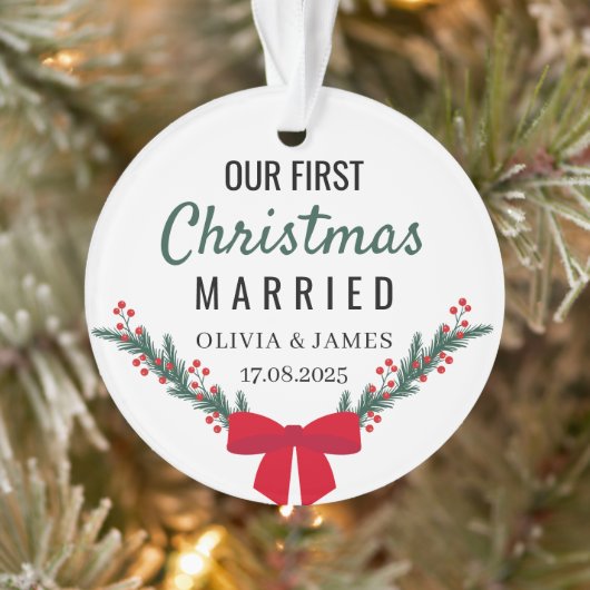 Personalised Our First Christmas Acrylic Ornament (Boom)