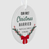 Personalised Our First Christmas Acrylic Ornament (voorkant)