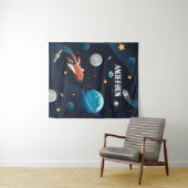 Personalised Outer Space Shuttle Kinder kamer Wandkleed (In Situ (horizontaal))