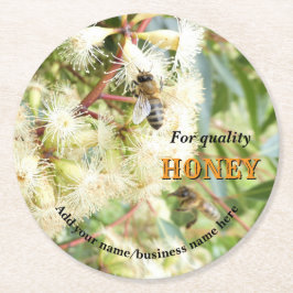 PERSONALISED PAPER COATERS FOR BEEKEEPER APIARIST RONDE KARTONNEN ONDERZETTER