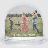 Personalised Photo and Text Snow Globe. (Arrière)