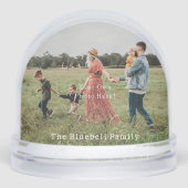 Personalised Photo And Text Snow Globe. Sneeuwbol (Voorkant)