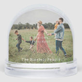 Personalised Photo And Text Snow Globe. Sneeuwbol (Achterkant)
