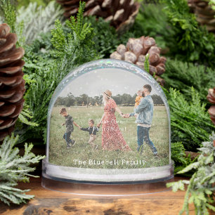 Personalised Photo And Text Snow Globe. Sneeuwbol