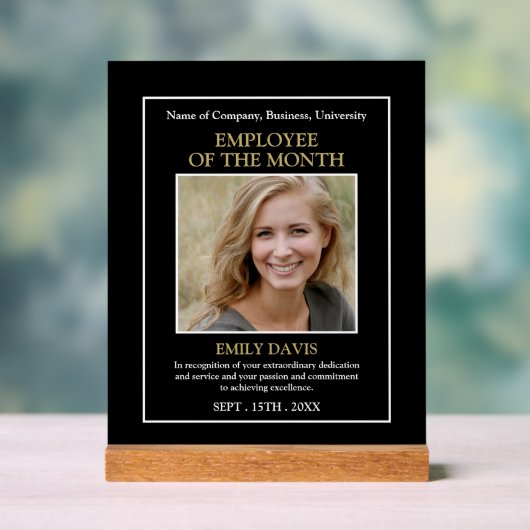 Personalised Photo - Employee Award (Neutre)