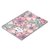 PERSONALISED Pink Flower Pattern Notebook Journal Notitieboek (Linkerzijde)